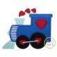 Heart Train Applique | Machine Embroidery Designs by JuJu