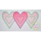 Heart Trio Sketch Embroidery | Machine Embroidery Designs by JuJu