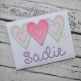 Heart Trio Sketch Embroidery | Machine Embroidery Designs by JuJu