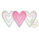 Heart Trio Sketch Embroidery | Machine Embroidery Designs by JuJu