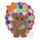 Hedgehog Girl Flower Applique | Machine Embroidery Designs by JuJu