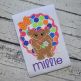 Hedgehog Girl Flower Applique | Machine Embroidery Designs by JuJu