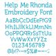 Help Me Rhonda Embroidery Font | Machine Embroidery Designs by JuJu