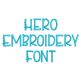 Hero Embroidery Font | Machine Embroidery Designs by JuJu