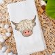 Highland Cow Boy Bean Stitch Applique | Machine Embroidery Designs by JuJu