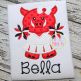 Hog Cheer Mascot Applique | Machine Embroidery Designs by JuJu