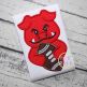 Hog Football Mascot Applique | Machine Embroidery Designs by JuJu