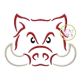 Hog Mascot Embroidery | Machine Embroidery Designs by JuJu