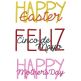 Holiday Text Embroidery Design Set 3