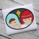 Holy Family Oval Applique | Machine Embroidery Designs by JuJu