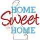 Home Sweet Home Delaware Embroidery | Machine Embroidery Designs by JuJu