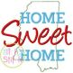 Home Sweet Home Mississippi Embroidery | Machine Embroidery Designs by JuJu