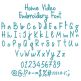 Home Video Embroidery Font | Machine Embroidery Designs by JuJu