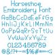 Horseshoe Embroidery Font | Machine Embroidery Designs by JuJu