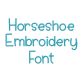 Horseshoe Embroidery Font | Machine Embroidery Designs by JuJu