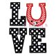 Horseshoe  LOVE Applique | Machine Embroidery Designs by JuJu