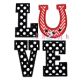 Horseshoe  LOVE Applique | Machine Embroidery Designs by JuJu