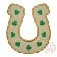 Horseshoe With Shamrocks Applique | Machine Embroidery Designs by JuJu