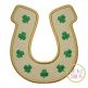 Horseshoe With Shamrocks Applique | Machine Embroidery Designs by JuJu