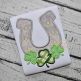 Horseshoe With Shamrocks Trio Applique | Machine Embroidery Designs by JuJu