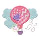 Hot Air Balloon Applique | Machine Embroidery Designs by JuJu