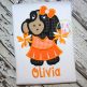 Hound Dog Cheer Mascot Applique | Machine Embroidery Designs by JuJu