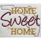 Home Sweet Home Florida Embroidery | Machine Embroidery Designs by JuJu