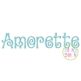 Amorette Embroidery Font