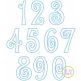Amorette Numbers Zig Zag Applique Set | Machine Embroidery Designs by JuJu