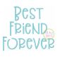 Best Friend Forever Embroidery Font | Machine Embroidery Designs by JuJu