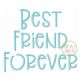 Best Friend Forever Embroidery Font | Machine Embroidery Designs by JuJu