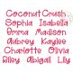 Coconut Crush Embroidery Font
