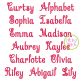 Curtsy Alphabet Embroidery Font | Machine Embroidery Designs by JuJu