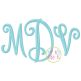 Curtsy Large Monogram | Machine Embroidery Designs by JuJu