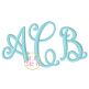 Curtsy Small Monogram | Machine Embroidery Designs by JuJu