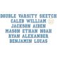 Double Varsity Sketch Embroidery Font | Machine Embroidery Designs by JuJu
