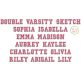 Double Varsity Sketch Embroidery Font | Machine Embroidery Designs by JuJu