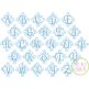 Itch 2 Stitch Elegant Scroll Sketch Monogram Digital Embroidery Machine Designs by JuJu