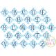 Itch 2 Stitch Elegant Scroll Two Color Small Monogram Digital Embroidery Machine Designs by JuJu
