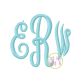 Empress Monogram Embroidery Font | Machine Embroidery Designs by JuJu