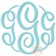 Itch 2 Stitch Fancy Circle Large Monogram Digital Embroidery Machine Designs by JuJu