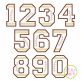 Football Numbers Applique Set | Machine Embroidery Designs by JuJu