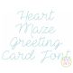 Heart Maze Greeting Card Font | Machine Embroidery Designs by JuJu