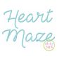 Heart Maze Embroidery Font | Machine Embroidery Designs by JuJu