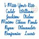 I Miss Your Kiss Embroidery Font | Machine Embroidery Designs by JuJu