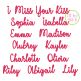 I Miss Your Kiss Embroidery Font | Machine Embroidery Designs by JuJu