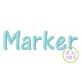Marker Embroidery Font | Machine Embroidery Designs by JuJu
