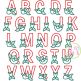 Mermaid Alphabet Set Applique