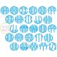 Natural Circle Monogram Embroidery Font | Machine Embroidery Designs by JuJu