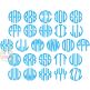 Natural Circle Large Monogram Embroidery Font | Machine Embroidery Designs by JuJu
